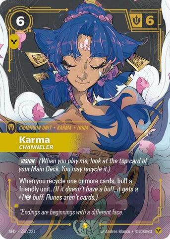 Karma, Channeler - Overnumbered - Foil (Spiritforged)(SFD-237/221)(O/AA)
