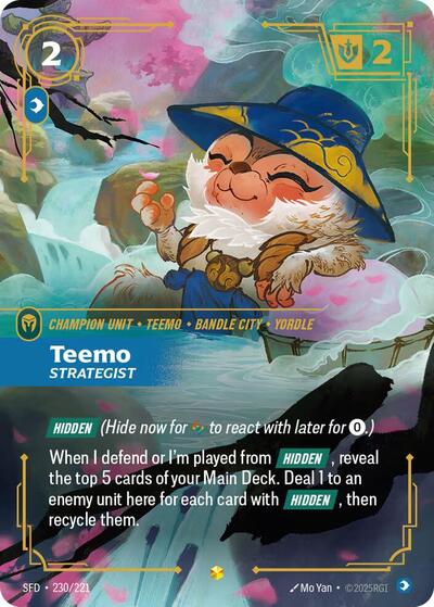 Teemo, Strategist - Overnumbered - Foil (Spiritforged)(SFD-230/221)(O/AA)