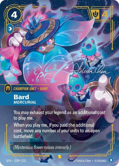Bard, Mercurial - Overnumbered - Signature - Foil (Spiritforged)(SFD-228s/221)(O/AA)