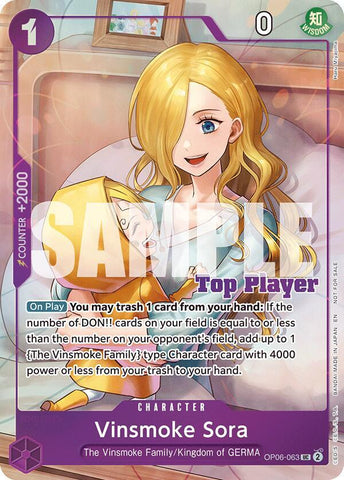 Vinsmoke Sora [CS 25-26 Top Player Pack Vol. 2] [Foil] (One Piece Promotion Cards)(OP06-063)(UC)