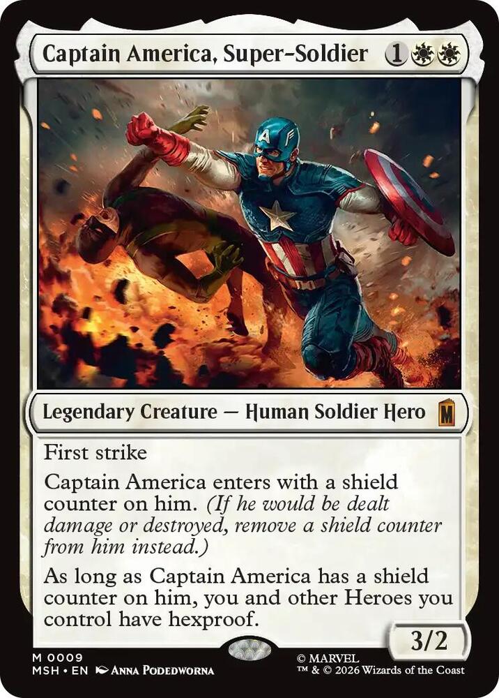 Captain America, Super-Soldier (Foil) (Marvel Super Heroes)(MSH)(9)(M)