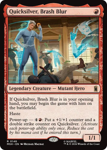 Quicksilver, Brash Blur (Foil) (Marvel Super Heroes)(MSH)(148)(R)