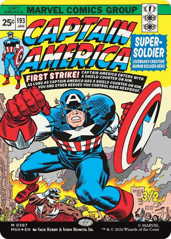 Captain America, Super-Soldier (Borderless) (Foil) (Marvel Super Heroes)(MSH)(387)(M)
