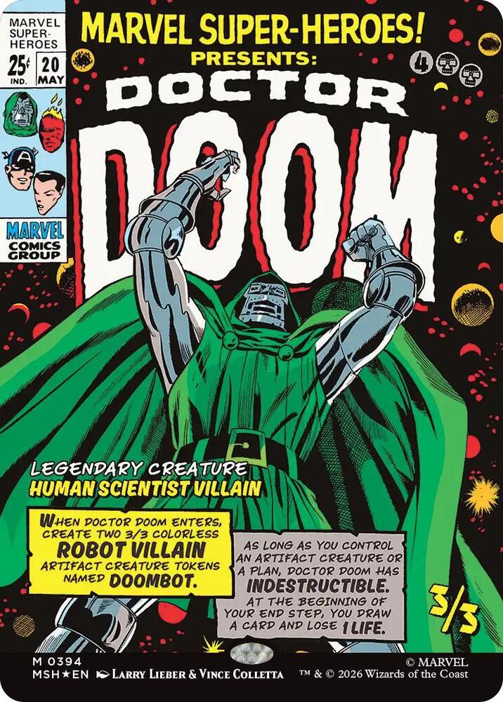 Doctor Doom (Borderless) (Foil) (Marvel Super Heroes)(MSH)(394)(M)