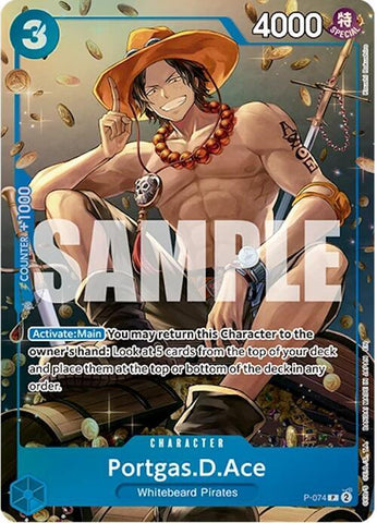 Portgas.D.Ace [Tin Pack Set Vol. 2] [Foil] (One Piece Promotion Cards)(P-074)(PR)