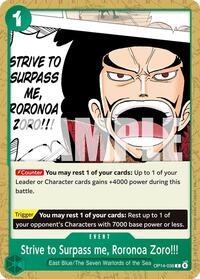 Strive to Surpass me, Roronoa Zoro!!! (The Azure Sea's Seven)(OP14-036)(C)