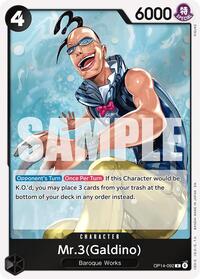 Mr.3(Galdino) - Foil (The Azure Sea's Seven)(OP14-092)(R)