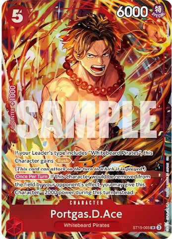 Portgas.D.Ace [Illustration Box Vol.5] [Foil] (One Piece Promotion Cards)(ST15-005)(SR)
