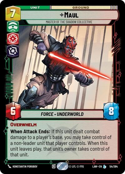 Maul, Master of the Shadow Collective (A Lawless Time)(LAW-054/264)(L)
