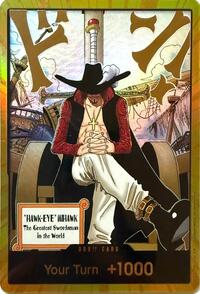 DON!! Card (Dracule Mihawk) - Gold - Foil (The Azure Sea's Seven)()(DON!!)