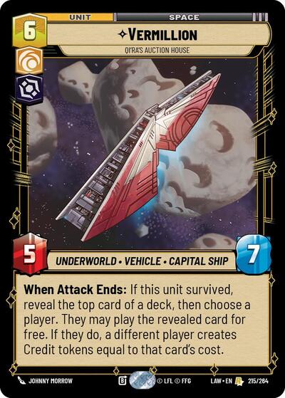 Vermillion, Qi'Ra's Auction House (A Lawless Time)(LAW-215/264)(R)