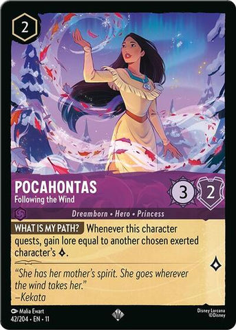Pocahontas - Following the Wind - Cold Foil (Winterspell)(11-042/204)(SR)