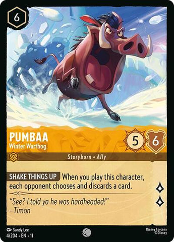 Pumbaa - Winter Warthog - Cold Foil (Winterspell)(11-004/204)(C)