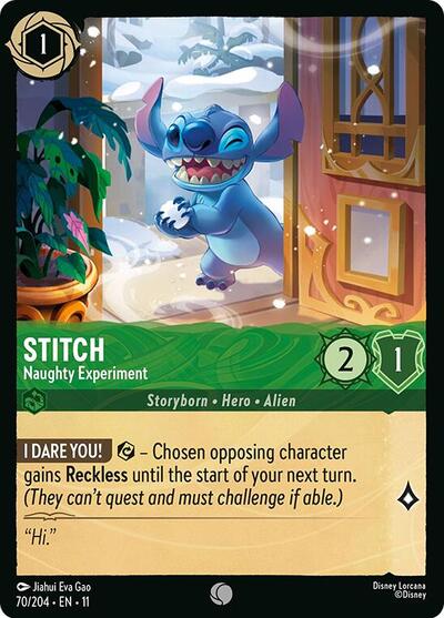 Stitch - Naughty Experiment - Cold Foil (Winterspell)(11-070/204)(C)