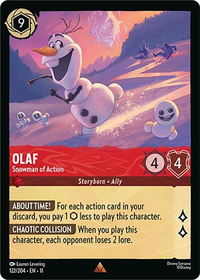 Olaf - Snowman of Action - Cold Foil (Winterspell)(11-122/204)(R)