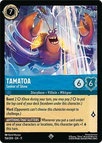 Tamatoa - Seeker of Shine - Cold Foil (Winterspell)(11-156/204)(SR)