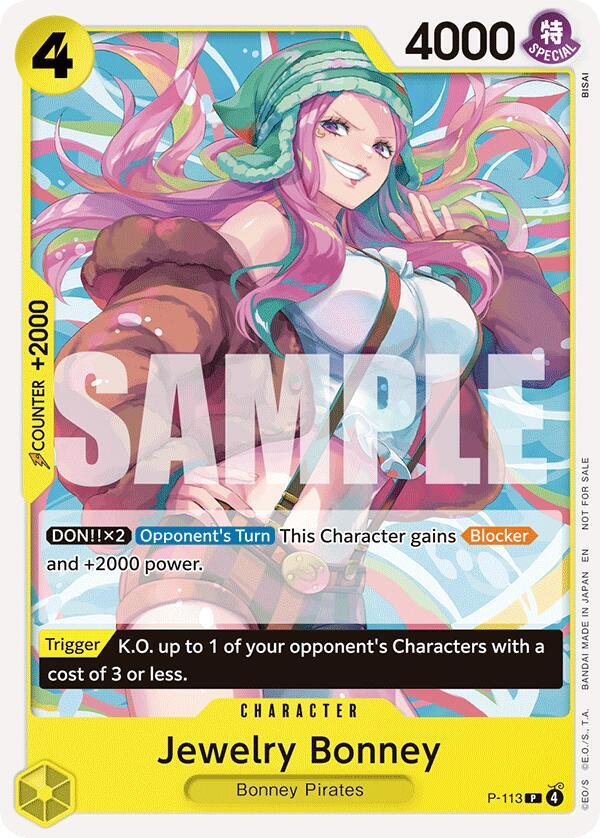 Jewelry Bonney [Heroines Battle Pack] (One Piece Promotion Cards)(P-113)(PR)