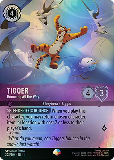 Tigger - Bouncing All the Way - Holofoil (Winterspell)(11-208/204)(EP)