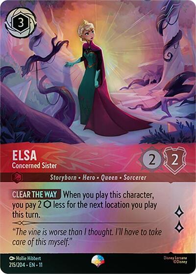 Elsa - Concerned Sister - Holofoil (Winterspell)(11-215/204)(EP)