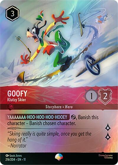 Goofy - Klutzy Skier - Holofoil (Winterspell)(11-216/204)(EP)