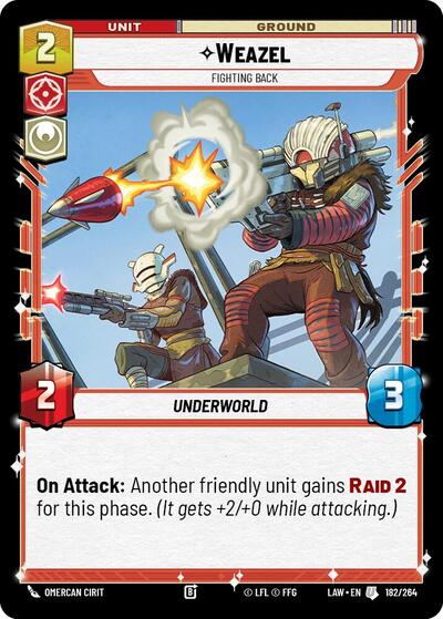 Weazel, Fighting Back (A Lawless Time)(LAW-182/264)(U)