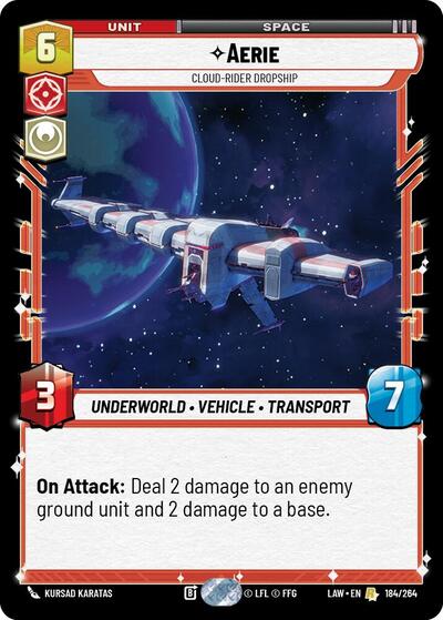 Aerie, Cloud-Rider Dropship (A Lawless Time)(LAW-184/264)(R)