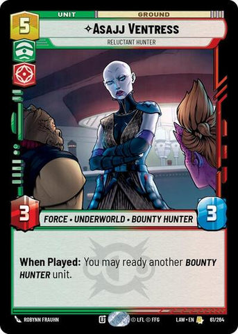 Asajj Ventress, Reluctant Hunter (A Lawless Time)(LAW-061/264)(R)