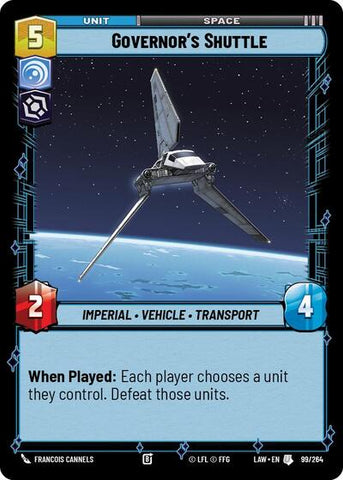 Governor's Shuttle (A Lawless Time)(LAW-099/264)(U)