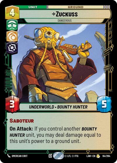 Zuckuss, Dangerous (A Lawless Time)(LAW-064/264)(R)