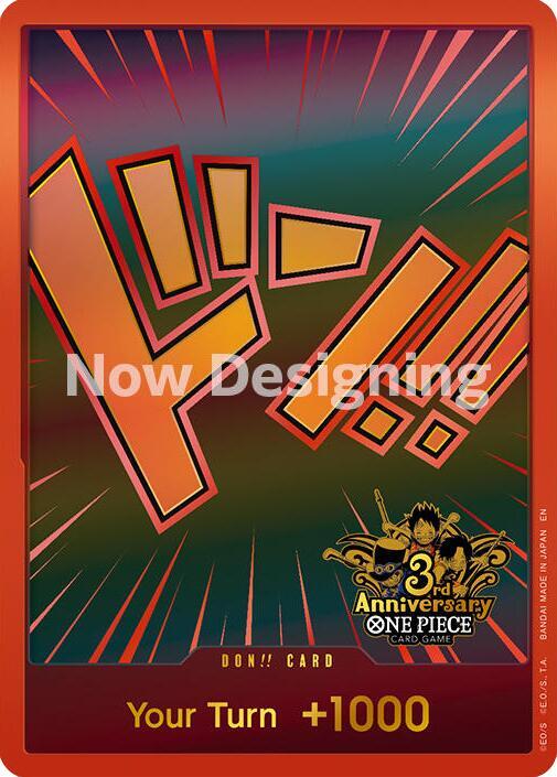 DON!! Card [Japanese Version 3rd Anniversary Set] [Foil] (One Piece Promotion Cards)(DON!!)