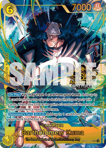 Bartholomew Kuma [Japanese Version 3rd Anniversary Set] [Foil] (One Piece Promotion Cards)(OP12-119)(SEC)