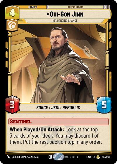 Qui-Gon Jinn, Influencing Chance (A Lawless Time)(LAW-237/264)(R)