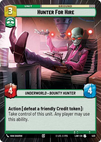 Hunter for Hire (Hyperspace) (A Lawless Time)(LAW-420/901)(U)