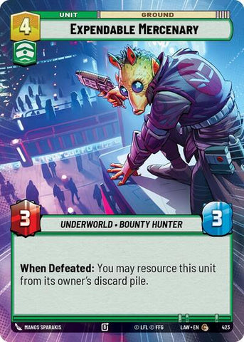 Expendable Mercenary (Hyperspace) (A Lawless Time)(LAW-423/901)(C)