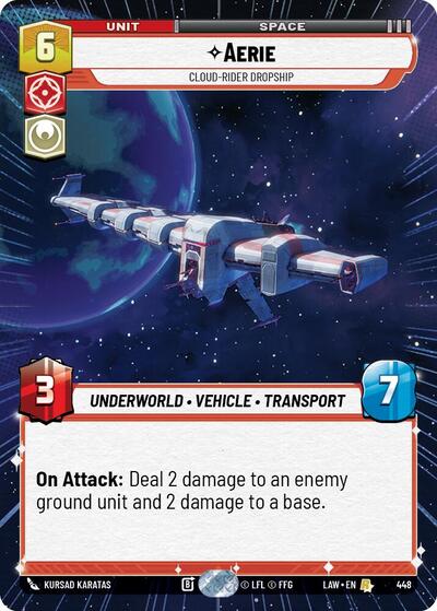 Aerie, Cloud-Rider Dropship (Hyperspace) (A Lawless Time)(LAW-448/901)(R)
