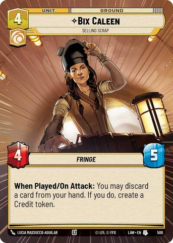 Bix Caleen, Selling Scrap (Hyperspace) (A Lawless Time)(LAW-500/901)(U)