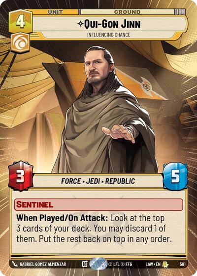 Qui-Gon Jinn, Influencing Chance (Hyperspace) (A Lawless Time)(LAW-501/901)(R)