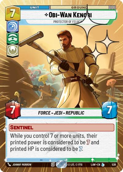 Obi-Wan Kenobi, Protector of Felucia (Hyperspace Foil) - Foil (A Lawless Time)(LAW-538/901)(L)