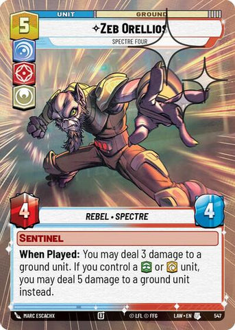 Zeb Orellios, Spectre Four (Hyperspace Foil) - Foil (A Lawless Time)(LAW-547/901)(U)