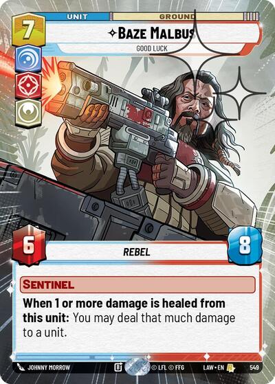 Baze Malbus, Good Luck (Hyperspace Foil) - Foil (A Lawless Time)(LAW-549/901)(R)