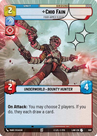 Chio Fain, Four-Armed Slicer (Hyperspace Foil) - Foil (A Lawless Time)(LAW-550/901)(U)