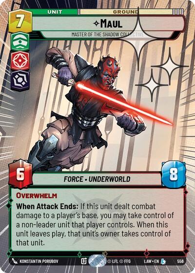 Maul, Master of the Shadow Collective (Hyperspace Foil) - Foil (A Lawless Time)(LAW-556/901)(L)
