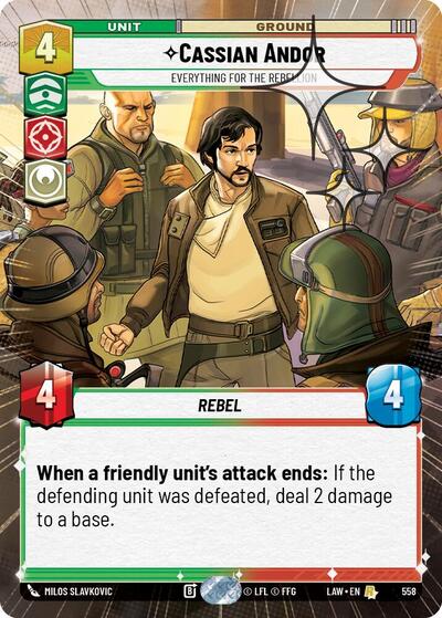 Cassian Andor, Everything for the Rebellion (Hyperspace Foil) - Foil (A Lawless Time)(LAW-558/901)(R)