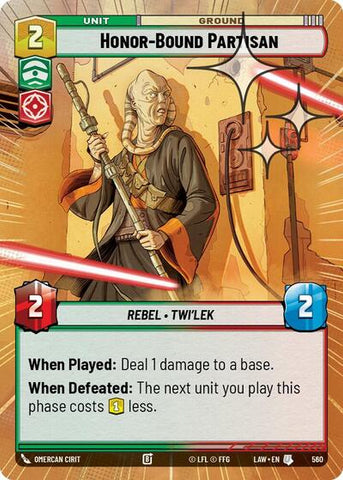 Honor-Bound Partisan (Hyperspace Foil) - Foil (A Lawless Time)(LAW-560/901)(U)