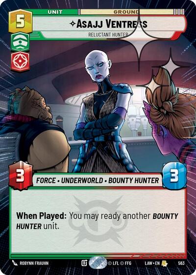 Asajj Ventress, Reluctant Hunter (Hyperspace Foil) - Foil (A Lawless Time)(LAW-563/901)(R)
