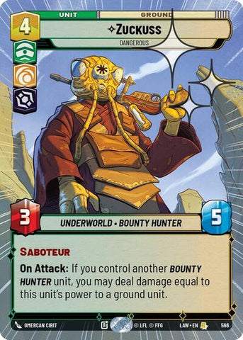 Zuckuss, Dangerous (Hyperspace Foil) - Foil (A Lawless Time)(LAW-566/901)(R)