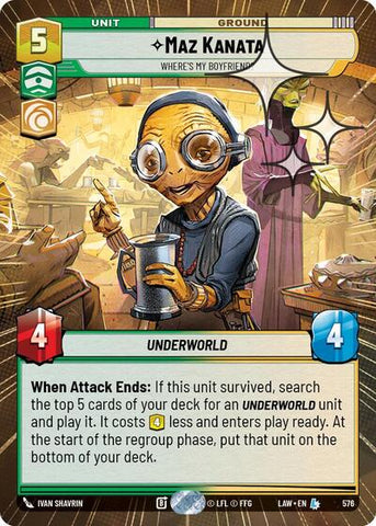 Maz Kanata, Where's My Boyfriend? (Hyperspace Foil) - Foil (A Lawless Time)(LAW-576/901)(L)