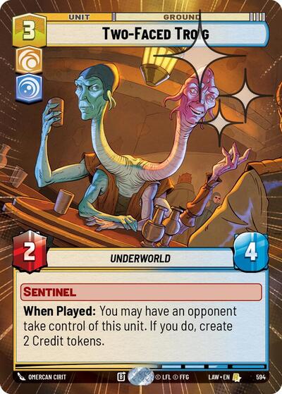 Two-Faced Troig (Hyperspace Foil) - Foil (A Lawless Time)(LAW-594/901)(R)