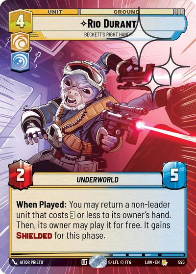 Rio Durant, Beckett's Right Hands (Hyperspace Foil) - Foil (A Lawless Time)(LAW-595/901)(R)