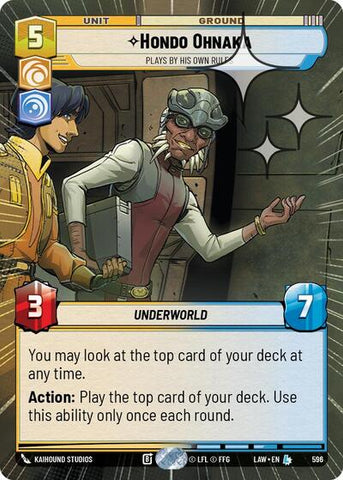 Hondo Ohnaka, Plays By His Own Rules (Hyperspace Foil) - Foil (A Lawless Time)(LAW-596/901)(L)
